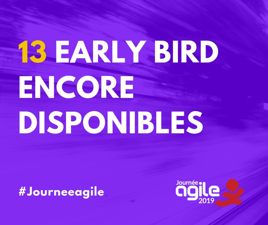 Il ne reste plus que 13 places en early bird pour cette édition 2019 !
C'est encore l'occasion de bénéficier d'une entrée à moitié prix.

⚠️ Prolongation des early bird jusqu'au 05 avril !

👉 C'est par ici : journeeagile.be/inscription/

#journeeagile #liège #earlybird #agile