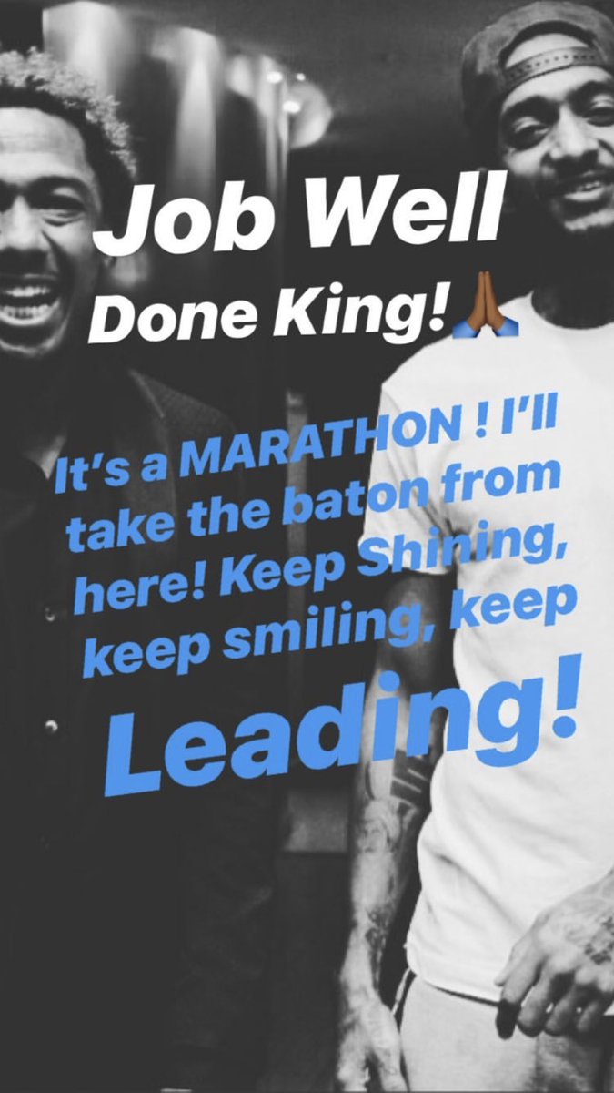 Breannabass3250's tweet photo. Nick cannon promises to finish and release Nipsey Hussle movie on Dr.Sebi ๐ค#RIPNipseyHussle #NipseyHussleForever https://t.co/sL0VWMKWjP