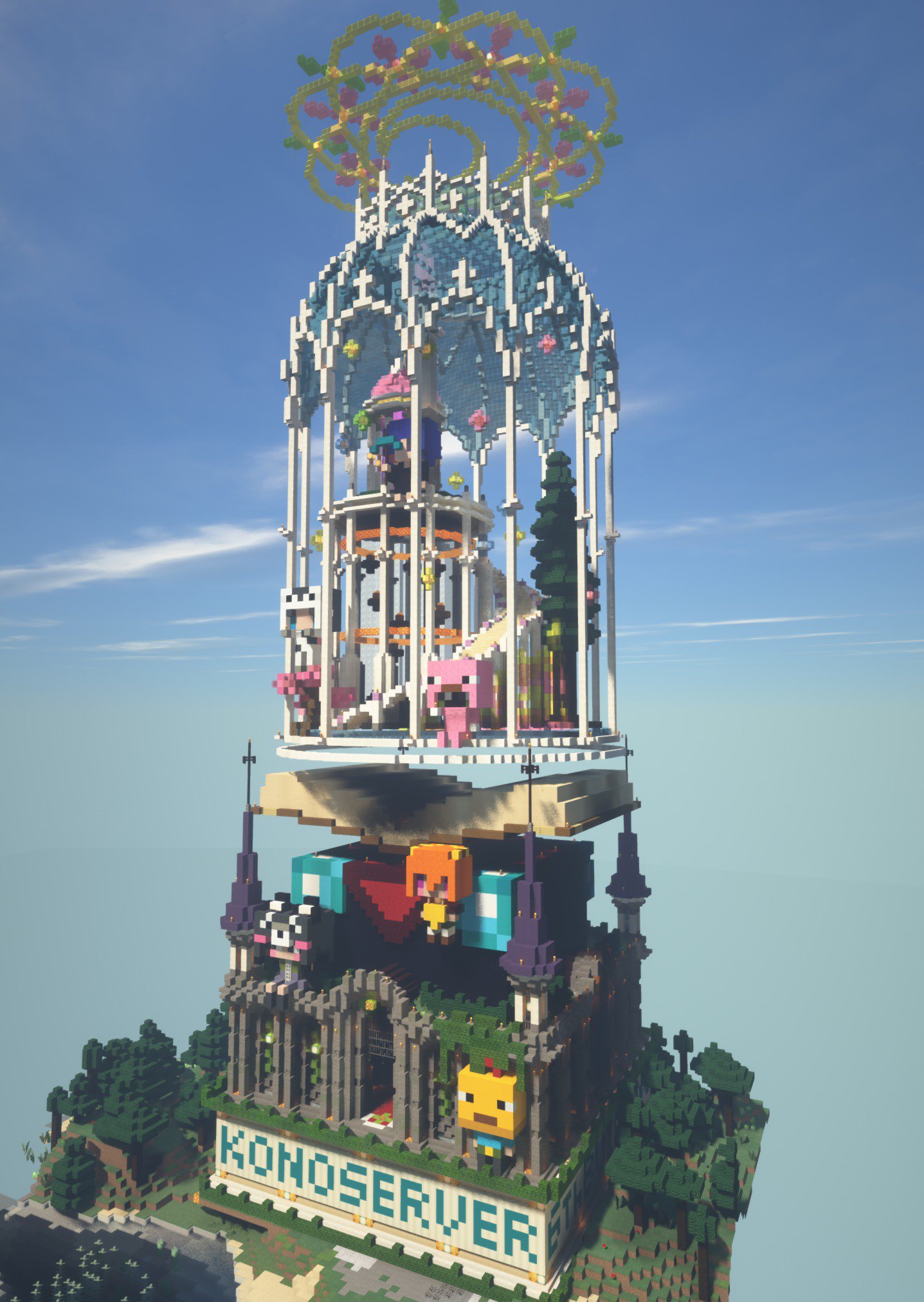 この鯖 マインクラフトマルチプレイサーバ V Twitter この鯖建築大会への参考出品 イニスのお城 です マイクラらしいファンタジーを53x53のコンパクトな大きさにまとめた作品です 気に入っていただけたら Rt いいねをお願いします サーバにも是非遊びに来て