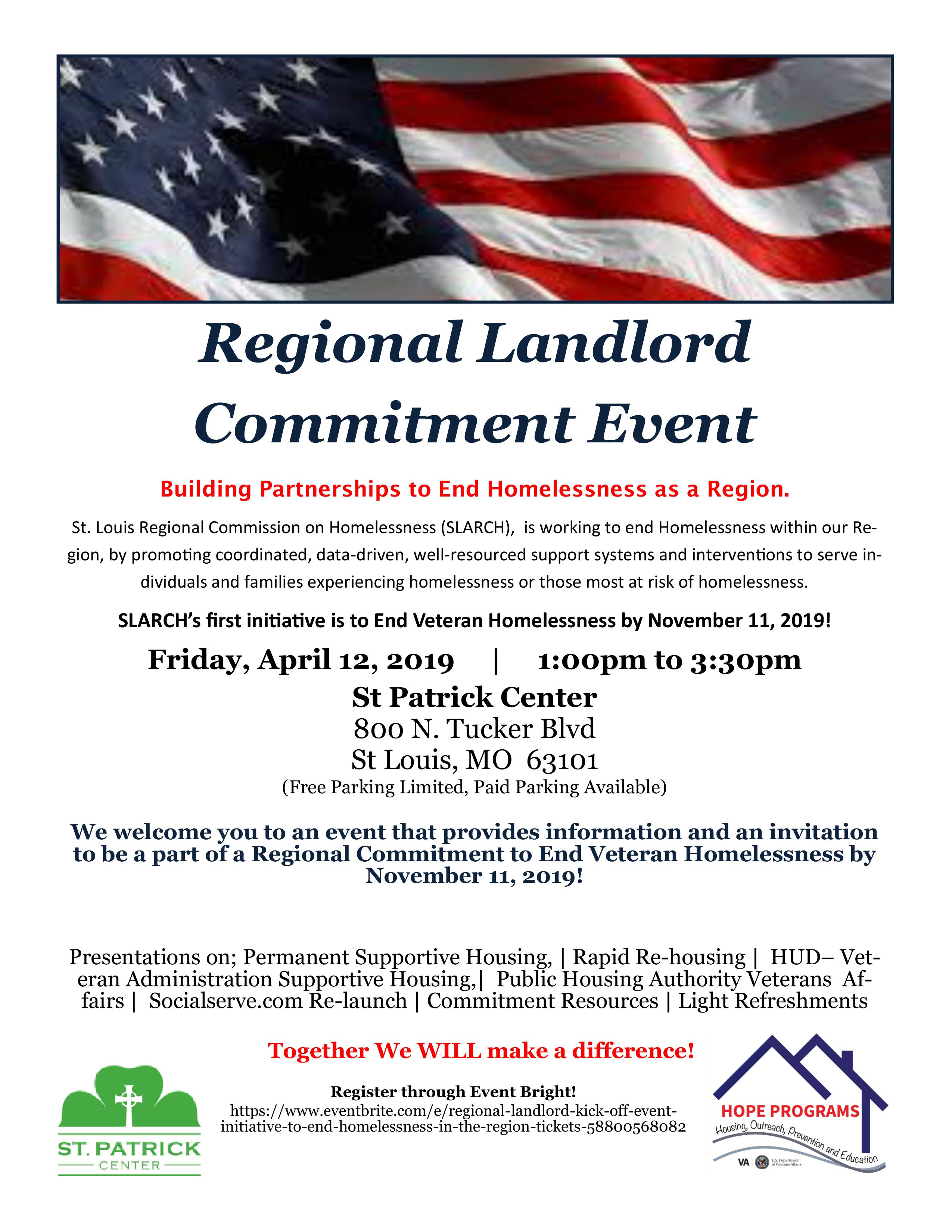 Focus St Louis Rt Stlcitygov Calling All Landlords You Can Help End Homelessness In The St Louis Region Come To The Regional Landlord Kick Off Event On April 12th At Stpatrickcenter