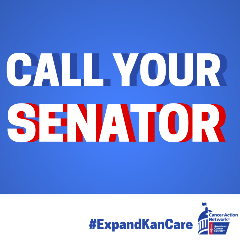 KansasACSCAN's tweet photo. Tine is running out - call your Senator NOW and tell them to take action on KanCare expansion before they recess this Friday! #ExpandKanCare #ksleg https://t.co/xyyHmQdfal https://t.co/3DDMpPZbRN