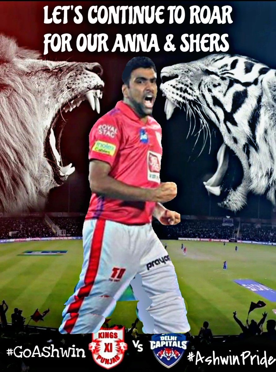 kalamani22's tweet photo. Loads of great vibes to our #TurningCaptain @ashwinravi99 anna and his team for their home encounter with DC team tonight. Hope we win and reclaim the 2nd spot!! #GoAshwin #KXIPvsDC https://t.co/kL5RrBWiAU