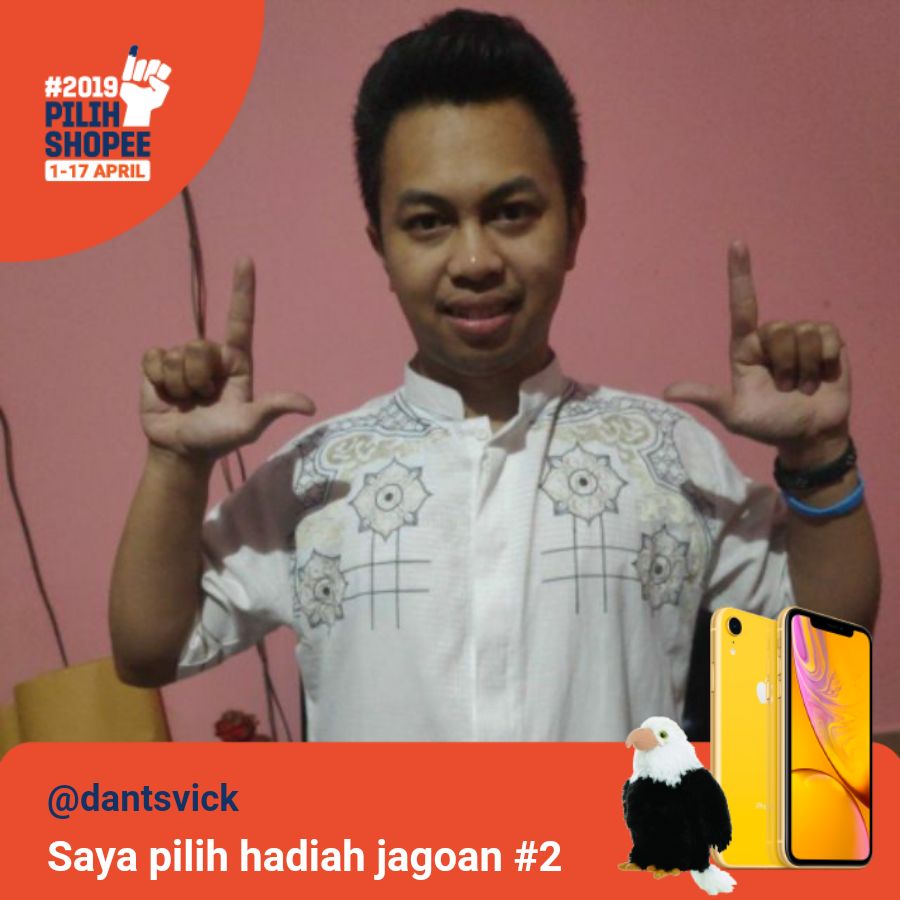 dants_vick's tweet photo. Saya pilih hadiah jagoan # 2! Yuk pilih hadiah jagoanmu juga untuk memenangkan iPhone XR + boneka menarik. #PilihShopee #HadiahJagoan2 https://t.co/wdPNvrjYb9 https://t.co/7WRNgpxo7s