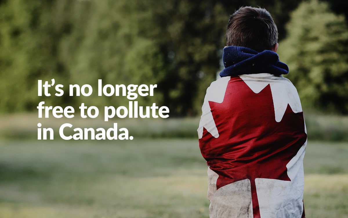 cathmckenna's tweet photo. As of today, it’s no longer free to pollute anywhere in Canada. Canadians understand that climate change is real and they want us to act. That's why we're putting a price on pollution and working with Canadians to make life more affordable. #ClimateActionNow https://t.co/QJGfKb50sw