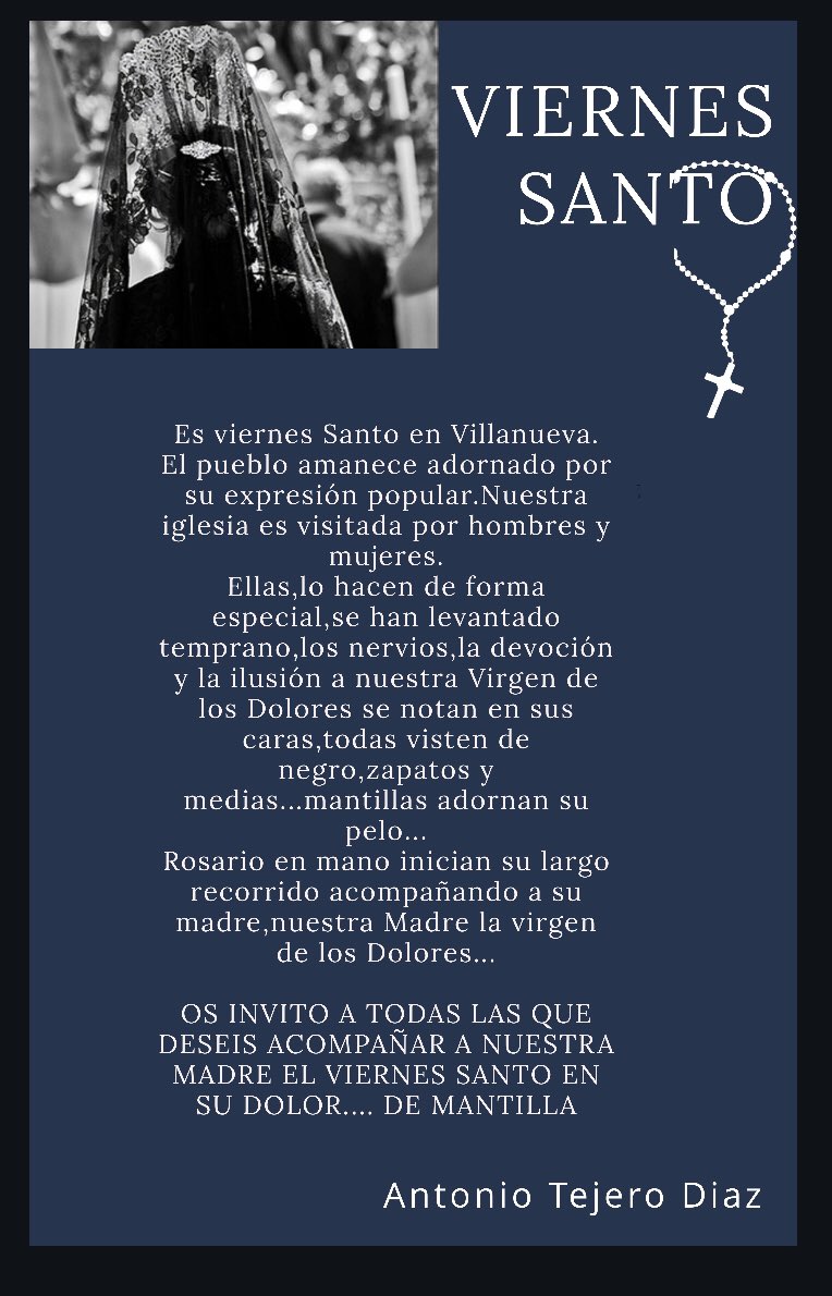 tejerodiaz78's tweet photo. Una iniciativa!! Para mayor esplendor del Viernes Santo Jarote!! Procesión del Santo Entierro y la Soledad ( este año a las 0:00). Más información en la Parroquia San Miguel Arcángel. https://t.co/lRRsE6imP4