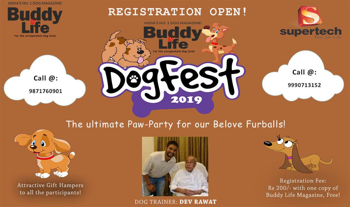 BuddyLifeMagzn's tweet photo. Register Here: https://t.co/y2bsI68STz
Show the love to your pets they deserve. Come and join us for the fun filled DogFest 2019 at Shopprix Mall.
#Dogfest #doglovers #dogsoftwitter #petlovers #dogfun #activities #dogevent #lifebuddy #buddyincrime #loveoflife #Dog #Buddylife https://t.co/UbmIsk0h7Y