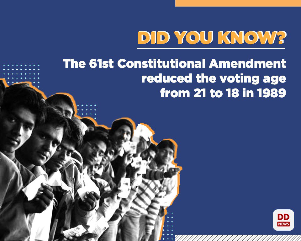 DDNewslive's tweet photo. The change in voting age was made back in 1989. 
#ElectionTrivia https://t.co/cZob3ELCAO