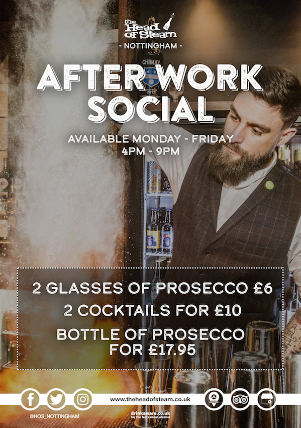 Why not come get steamy with us and try something new today?

Our afterwork social is perfect for you - you can't knock it until you try it😉

#HeadofSteam #Beer #Nottingham