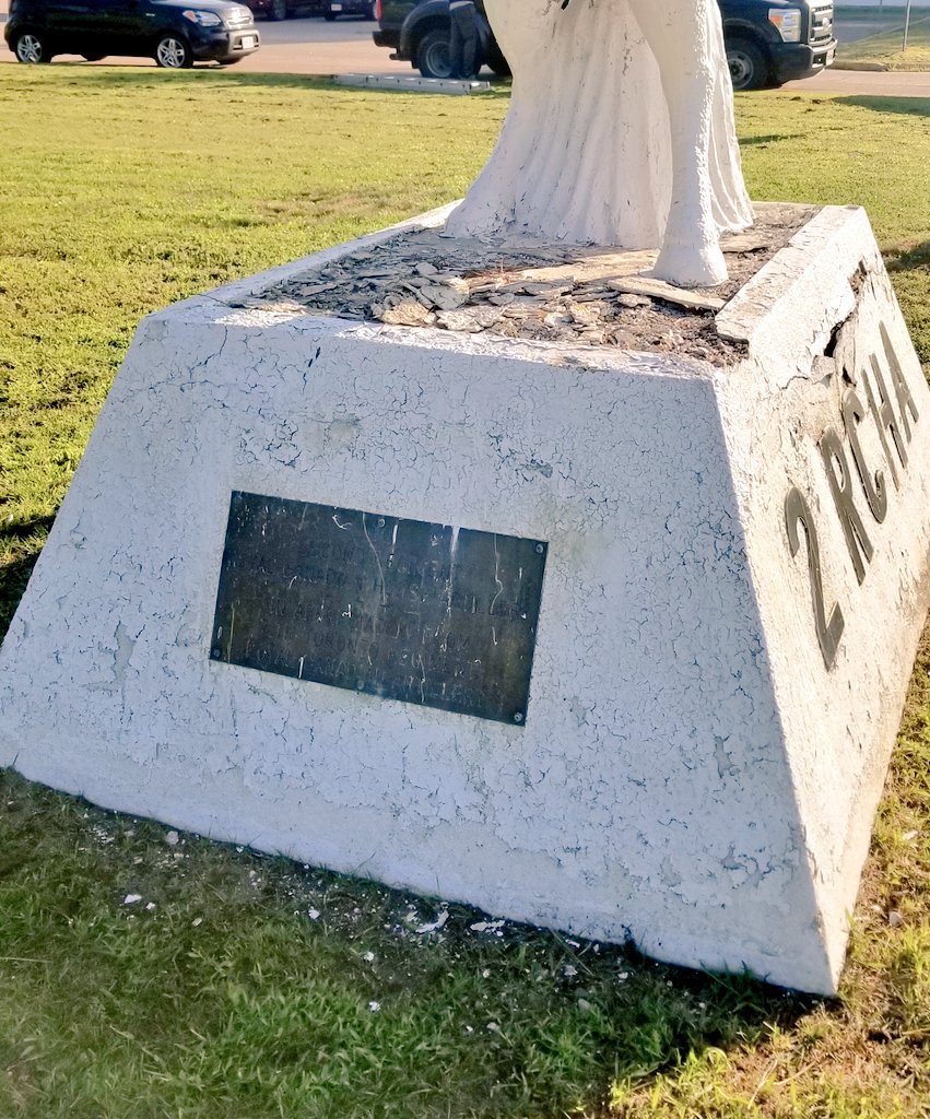 SafeCemeteries's tweet photo. August of 2018 took us to #CFBPETAWAWA for restoration of the Mustang Monument. https://t.co/yd5aeR6w5A, going to do a few posts this week showing entire project,up first,removal of all failed materials,old plaque&lettering.#safecemeteries #2RCHA @CFOperations @CaCemeteryHist https://t.co/9NePh3mJbF