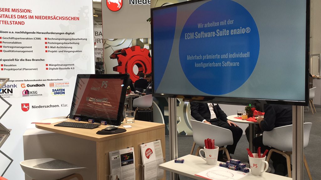 smartPS_GmbH's tweet photo. Digitales Dokumenten- und Prozessmanagement auf der Hannover Messe #HM19 #smartPS am Niedersachsen Stand Halle 5 D05 https://t.co/tttNhEnf9X