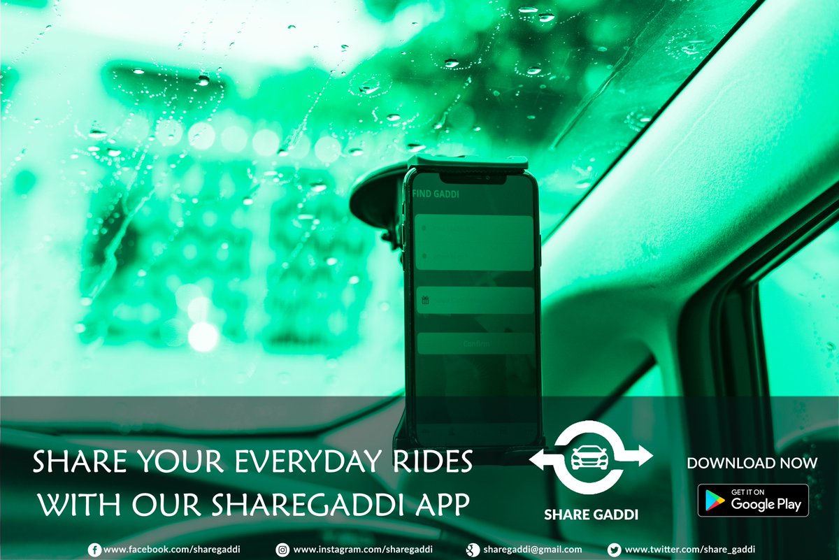 share_gaddi's tweet photo. Going to work alone in your car?
Share your everyday rides with our ShareGaddi App &amp; reduce the traffic on roads. Start carpooling &amp; be the change. #MakeIndiaPollutionFree #StartCarpool #Drivewithfriends #shareyourride #IndiancarpoolApp #Chandigarh #RideShareApp #Mohali #Punjab https://t.co/RtTlWl065v