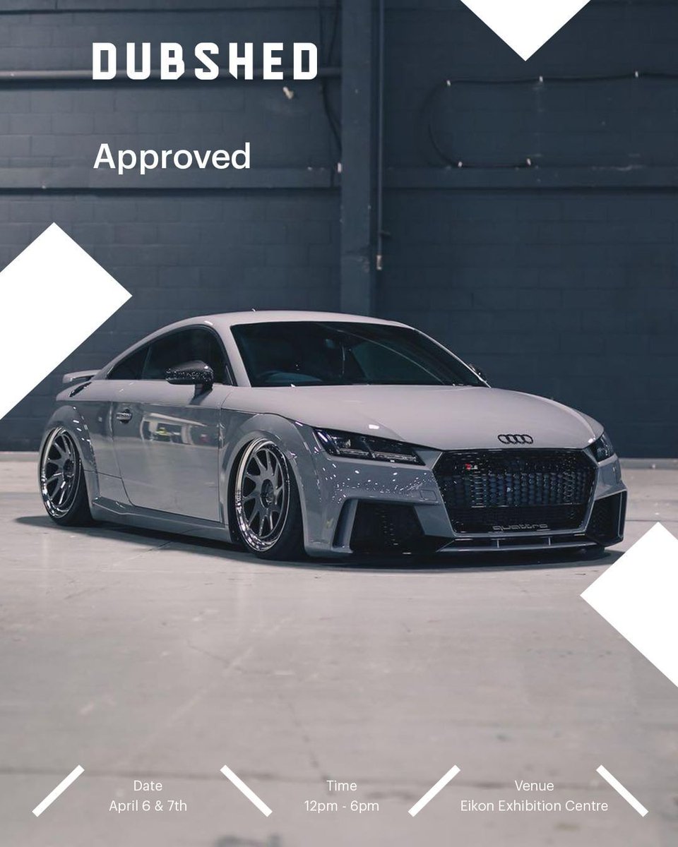 The countdown is on, is your car ready?
Dubshed - Northern Ireland's greatest indoor car show
12-6pm, 6th &amp; 7th April 2019
Further details dubshed.com
#dubshed #eikon #vw #audi #carshow #NorthernIreland