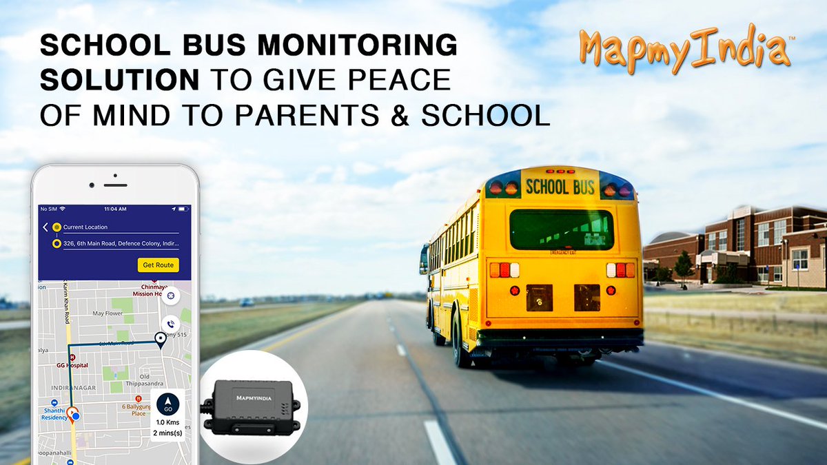 MapmyIndia's tweet photo. MapmyIndia has especially designed a school bus monitoring solution to help parents and the school authorities to monitor the kids & the fleet of school buses. Explore more - https://t.co/IhBBI7KSzL
#GPSTrackingSystem #SchoolBusMonitoring #SchoolBusTracking #fleets https://t.co/elbYcubjO1