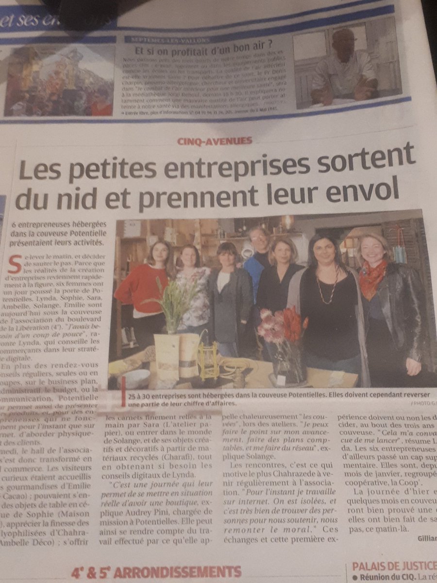 ReseauMars's tweet photo. Merci à @laprovence pour l'article sur cette belle journée au @LeMagAlternatif
#Eclosiondetalents @Potentielles #entrepreneuriat #artisanat #entrepreuneuriatfeminin #couveusedentreprise @CCI_MP @CMAR_PACA https://t.co/2Ou9Ckwhg0