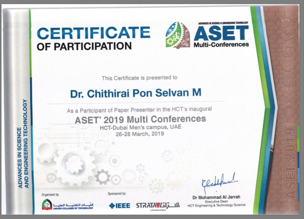 Another feather in the cap for Assoc. Prof Pon Selvan! Proud to share his recent achievement of participating in the International Conference on Advances in Science and Technology as the Session Chair and Paper Presenter. 

#maketomorrowbetter #curtindubai
