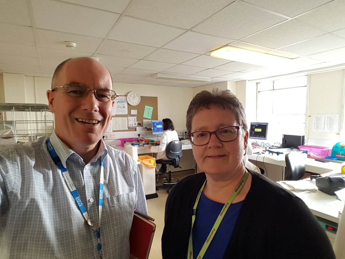 Lesley and Mark take on new roles today supporting specimen reception at both #DGHEastbourne and #Conquesthospital . Our two  reception teams book in over 8 million samples every year ready for the laboratories to test. #OurMarvellousTeams #IBMS #pathology