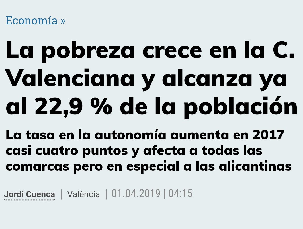 Tonicanto1's tweet image. La enésima promesa incumplida del tripartito valenciano.

La corrupción del PP les dio la Generalitat y nos prometieron que venían a rescatar personas.

Sólo se han rescatado a ellos mismos y a sus enchufados, dejando de lado a los más desfavorecidos.

El 28A revertiremos esto.