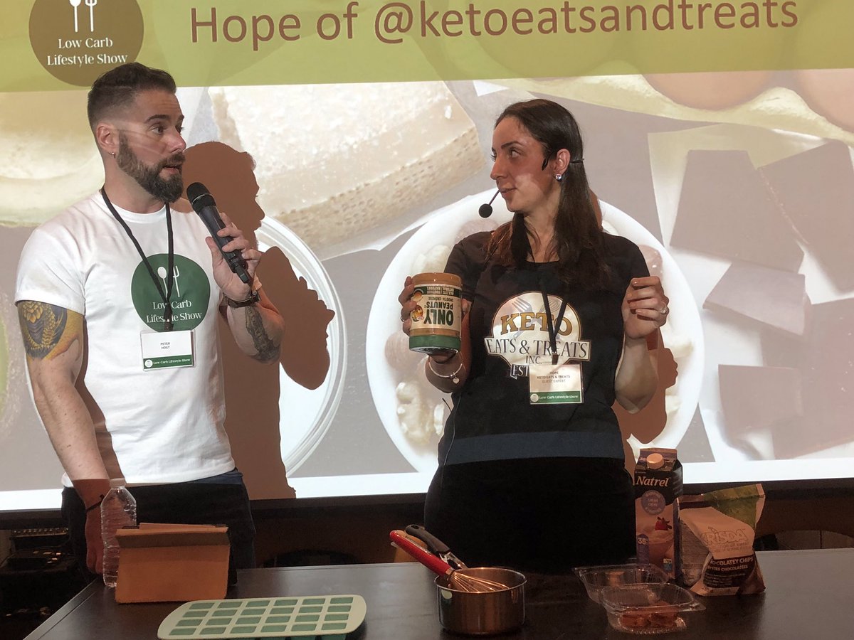 lowcarbshow's tweet photo. Thank you so much Hope from Keto Eats &amp; Treats for a wonderful food demo on Saturday at our Low Carb Lifestyle Show! You were amazing and we loved your simple recipe!✨Special thanks to our wonderful host @peterlaneas for his bright &amp; humorous personality The audience loved you! https://t.co/o3h5BZEsxM