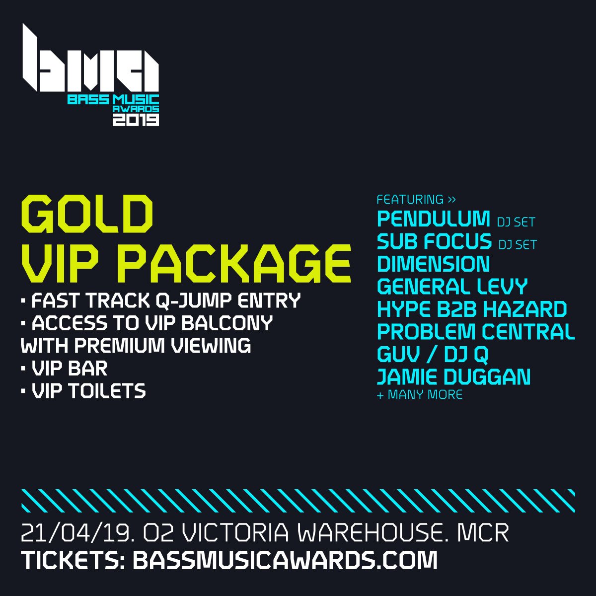 VIP Upgrades are still available for purchase for the Bass Music Awards! 🔊🔊🔊

Just £10 can get you…

- VIP Bar Access
- Fast Track Q-Jump Entry
- VIP Balcony Access with Premium Viewing
- VIP Toilet Access

🤩🤩🤩

Ticket link >>> bit.ly/BMAO2
