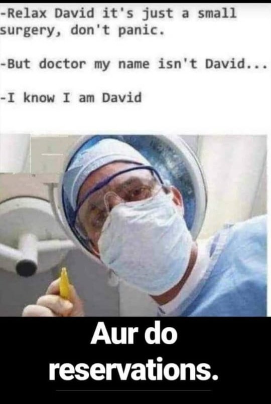 AnitaHarwani2's tweet photo. So many Chowkidars! No one coming ahead to protect Open category doctors, Bcoz...Chowkidar reserved hai👎

Stop #murderofmerit #savethedoctor @narendramodi @PMOIndia @Dev_Fadnavis @SrBachchan https://t.co/Ckrb0g6kOq