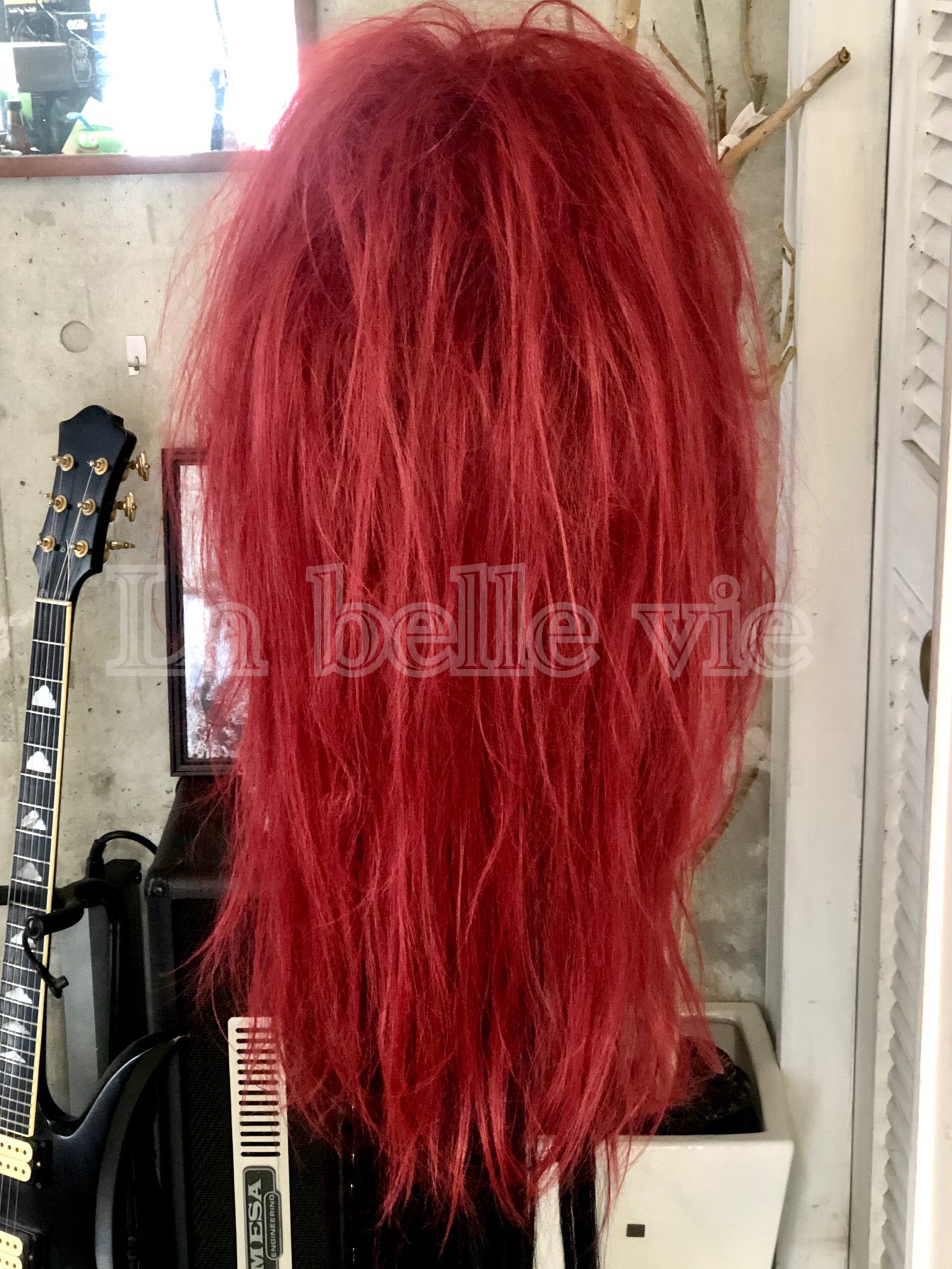 Amazon | Wigs2you 赤髪 小悪魔 角付 仮装 ウィッグ H-2621 フル