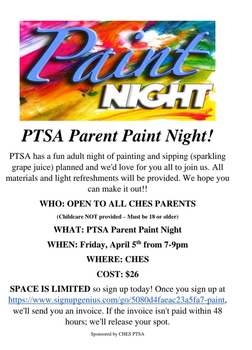 CapitolHeigPtsa's tweet photo. Parents come out for a night of paint and sip. #CHESROCKS #PGCPS #CHESPTSA #PARENTSNIGHTOUT @capitolheightse https://t.co/Q6EMitaOLF
