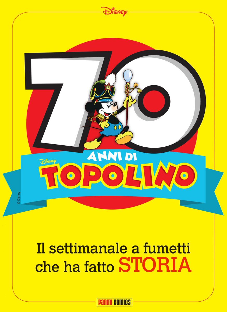 cartoonmag's tweet photo. Fumetti:
#Topolino: Il 3 aprile esce con un numero celebrativo per i 70 anni del settimanale. https://t.co/ve9Pcb7aed https://t.co/vNk2172e5D