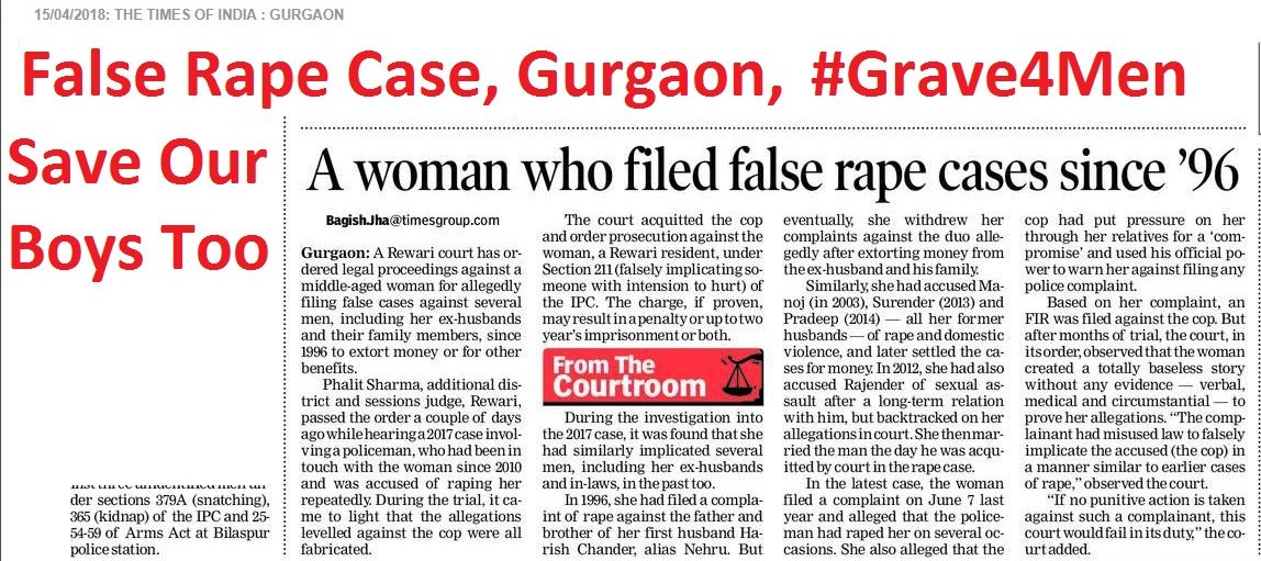 VikramArora20's tweet photo. #FakeCasesInIndia #FakeRapeCases @dpradhanbjp @imra_mra @JantaKaReporter @wisehussein @Anthonydesusa @KrishVerma786 @ETPolitics @IndianExpress @jrcrjdcr @Gameof498A https://t.co/G1D28Dla4q