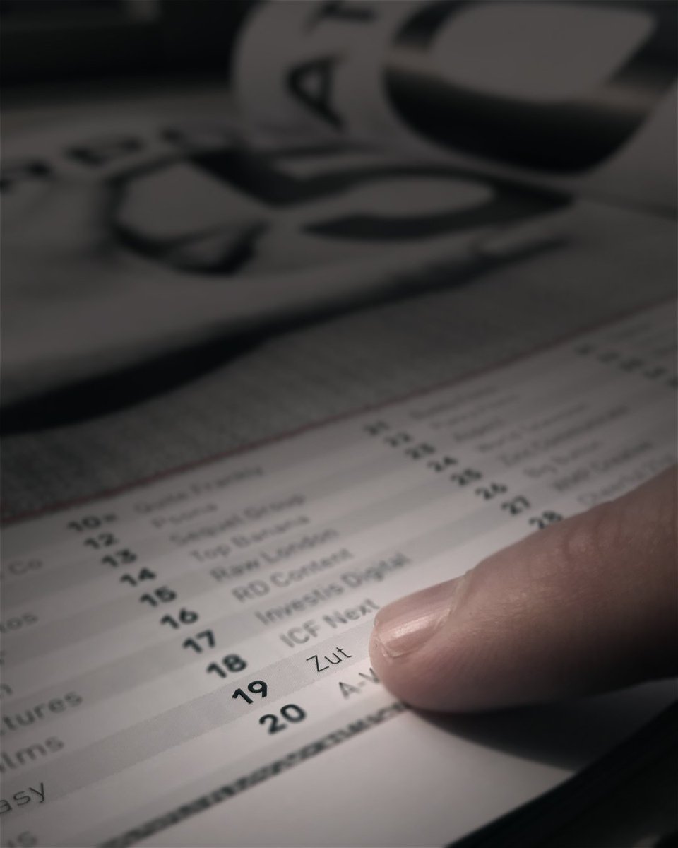 ZutMediaTV's tweet image. Great start to the week to find out we've landed a #Top20 spot in the @televisualmedia list of UK corporate production companies. Thanks to the team for helping us jump a whopping 14 places in this year's #TelevisualTop50 🙌 #MondayMotivation