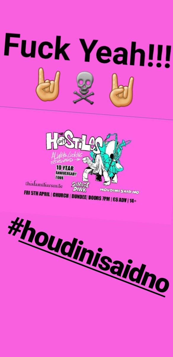 💥This Friday!💥
****Our Next gig has come a lot earlier People!****
We've been added to this awesome Line up for The Hostiles 10 Year Anniversary Tour alongside thisfamiliarsmile and Savage Dink at Church Dundee on the 5th of April! 
Doors at 7!
Mon doon!
#livemusic #rocknroll