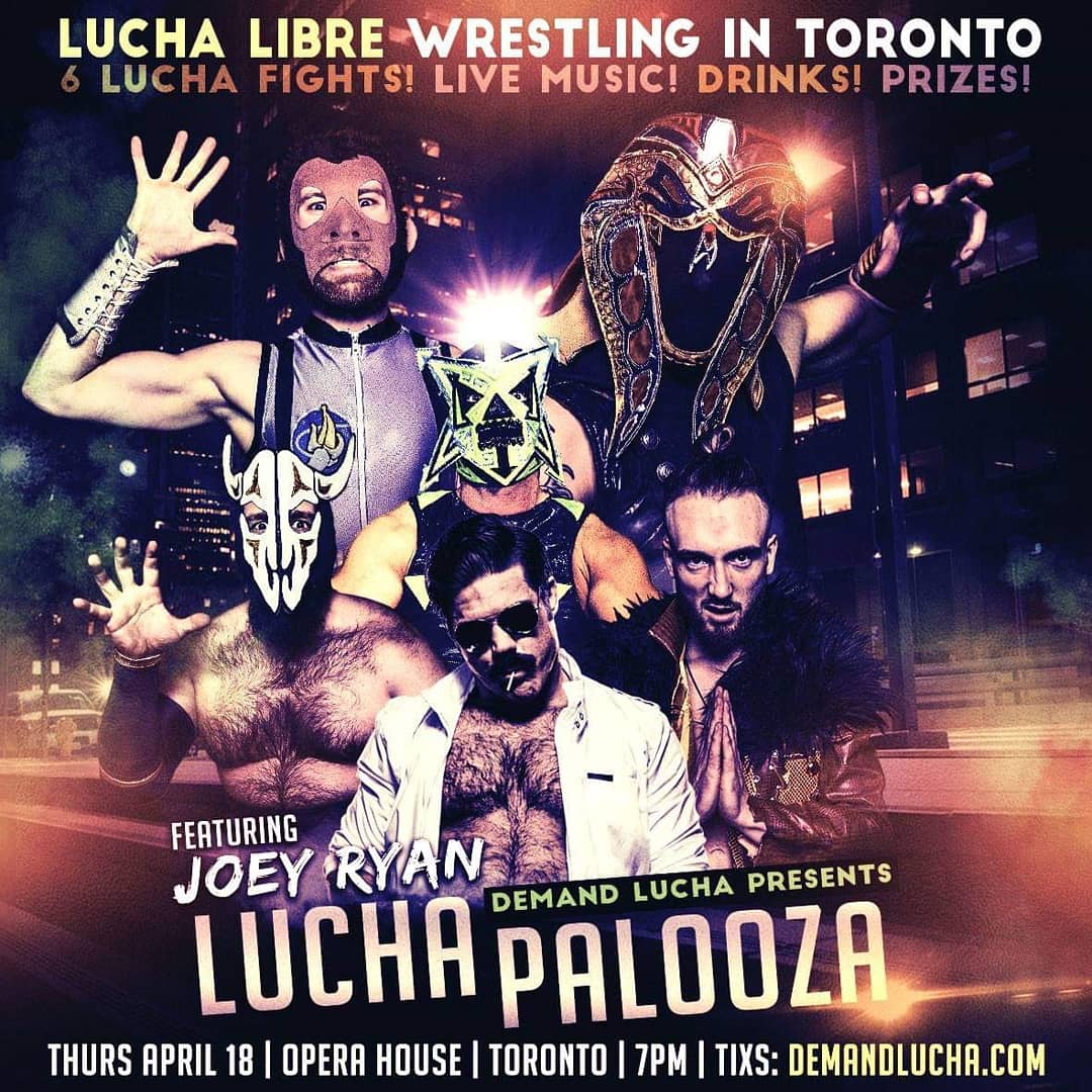 DemandLucha's tweet photo. 18 days until LuchaPalooza! 

Who is ready to experience Joey Ryan in downtown Toronto??

Get tickets at https://t.co/squm5TUaD7 https://t.co/CpjQOfbVDb