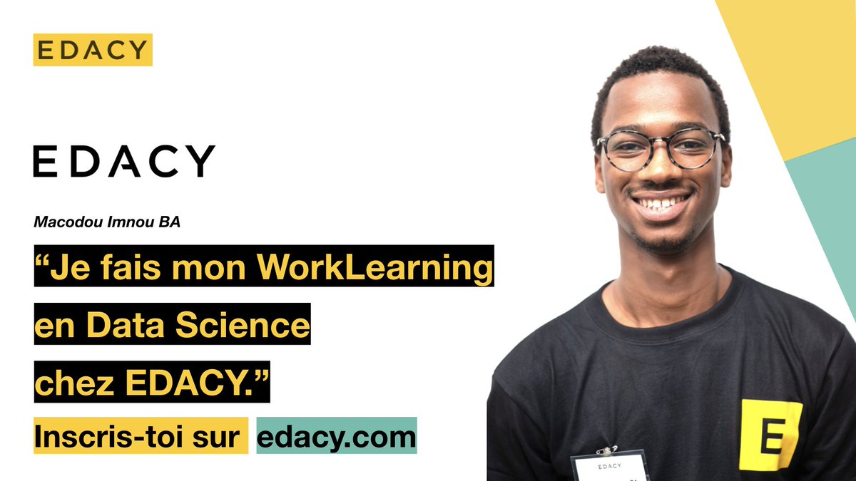 EDACYHQ's tweet photo. Imnou fait partie de nos Talents en fin de spécialisation.
Il a convaincu EDACY qui l’a enrôlé en WorkLearning.
Toi aussi, rejoins nos #WorkLearners d’ici le 27 mai 2019.
👉 https://t.co/z6zNEVeZ3S
#kebetu #team221 #EDACY #learning #software #WorkLearning @EDACYHQ https://t.co/zA7NvYJX1g