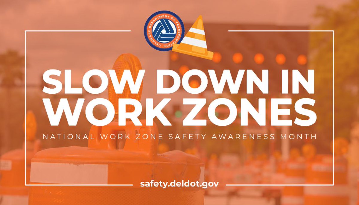 DelawareDOT's tweet photo. It's April, and the start of construction season. Remember to Drive Like You Work Here! #NWZSAM #NWZSAW 🚧🚘♥️ https://t.co/wUJjGE3AP2