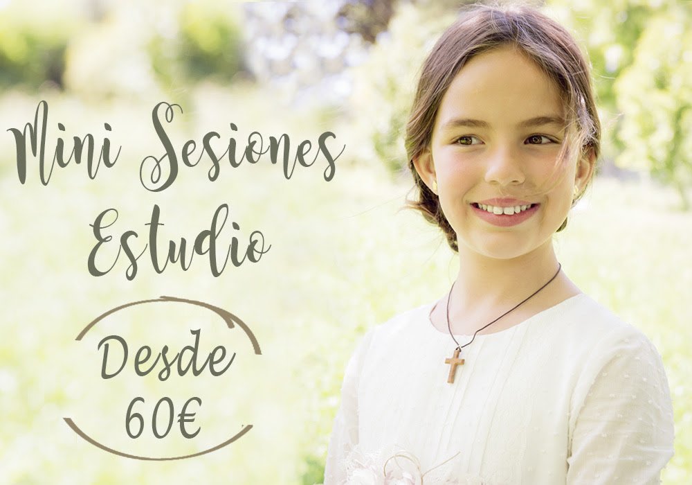 Las sesiones de Comunión son nuestras sesiones estrella. Nos encanta crear recuerdos únicos de ese día tan especial.

Si quieres un reportaje diferente donde lo importante sea la naturalidad y la espontaneidad del niño
¡No lo dudes... Reserva con nosotras!