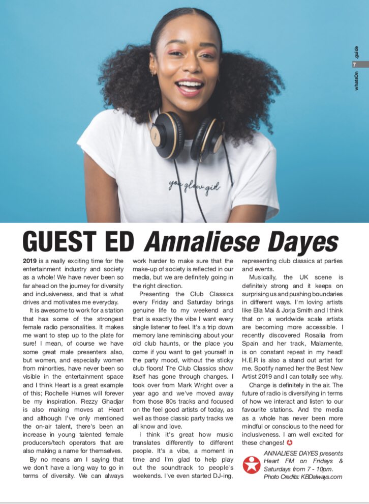 AnnalieseDayes's tweet photo. Had a blast writing this #GuestEd for @WhatsOn_UK Itโs Out Now! @thisisheart Xx https://t.co/TfgEpMSawz