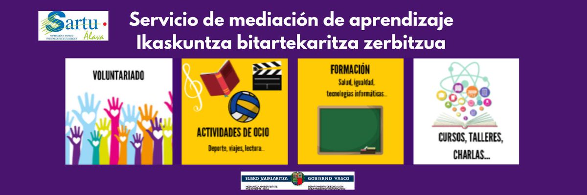 ikasgune_sartu's tweet photo. ¿Quieres que tus cursos o talleres lleguen al mayor número de personas posible? Pues nosotrxs también! Escríbenos a bitartekaritza-mediacion@alava.sartu.org y nos ponemos a ello. https://t.co/xOJJRoIuNV