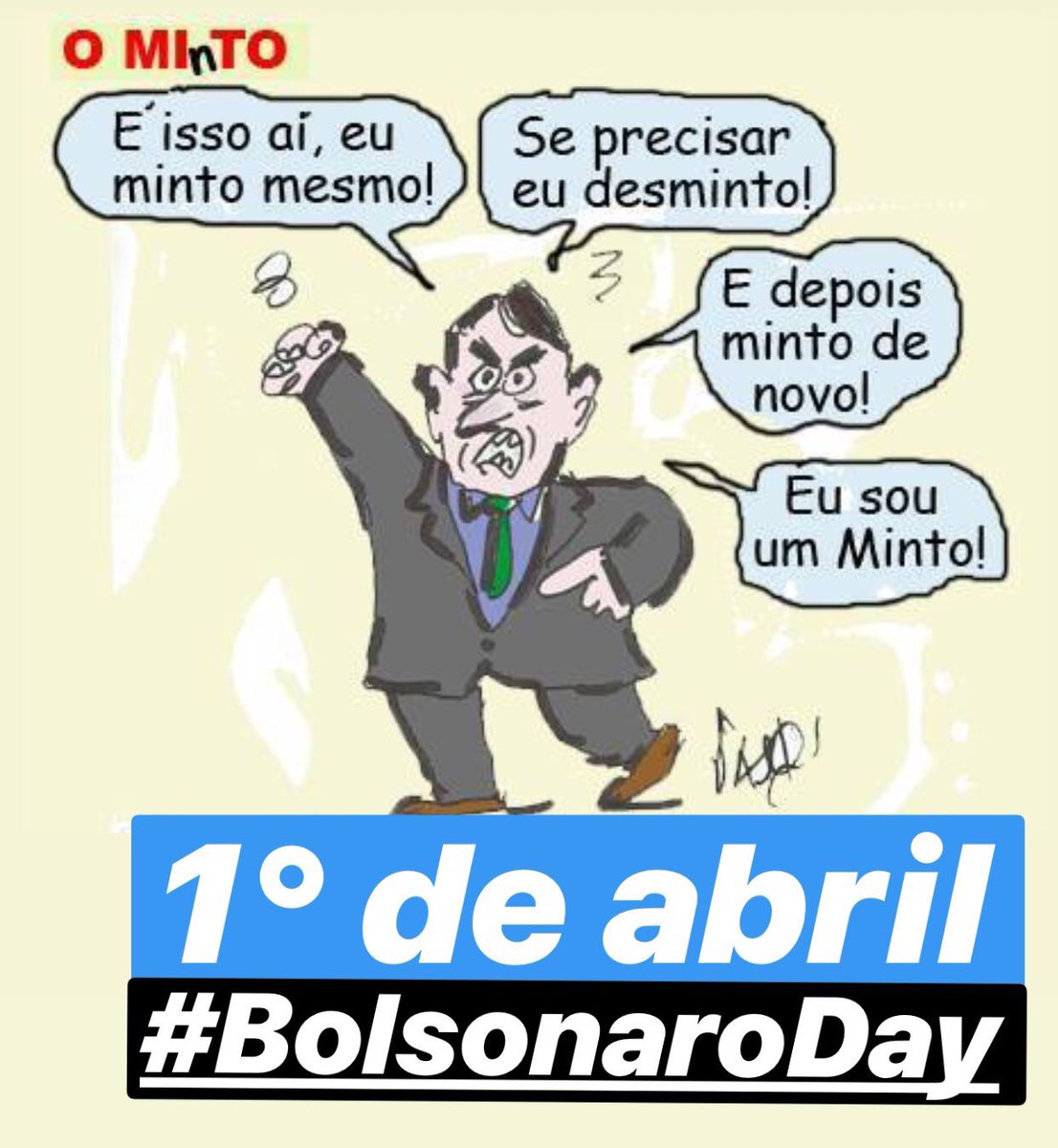 Dynamara's tweet photo. Feliz Primeiro de Abril #bolsomijo #bolsobosta #ominto #BolsonaroDay https://t.co/AuXn4MoQ0n
