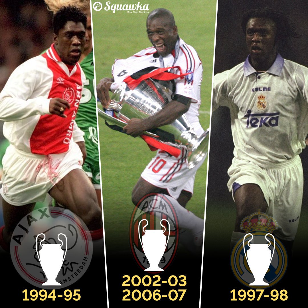 GiveMeSport - Clarence Seedorf. The only player to win the Champions League  with THREE different clubs. Legend.