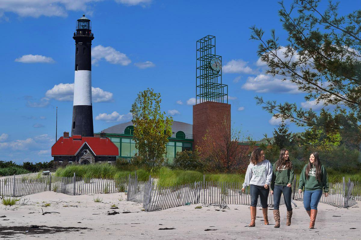 binghamtonu's tweet photo. BIG NEWS! Binghamton University will relocate its campus to Long Island to better accommodate the student body, many of whom hail from the region. Learn more: https://t.co/6RIdqKsHnG https://t.co/KdKvesmQTQ