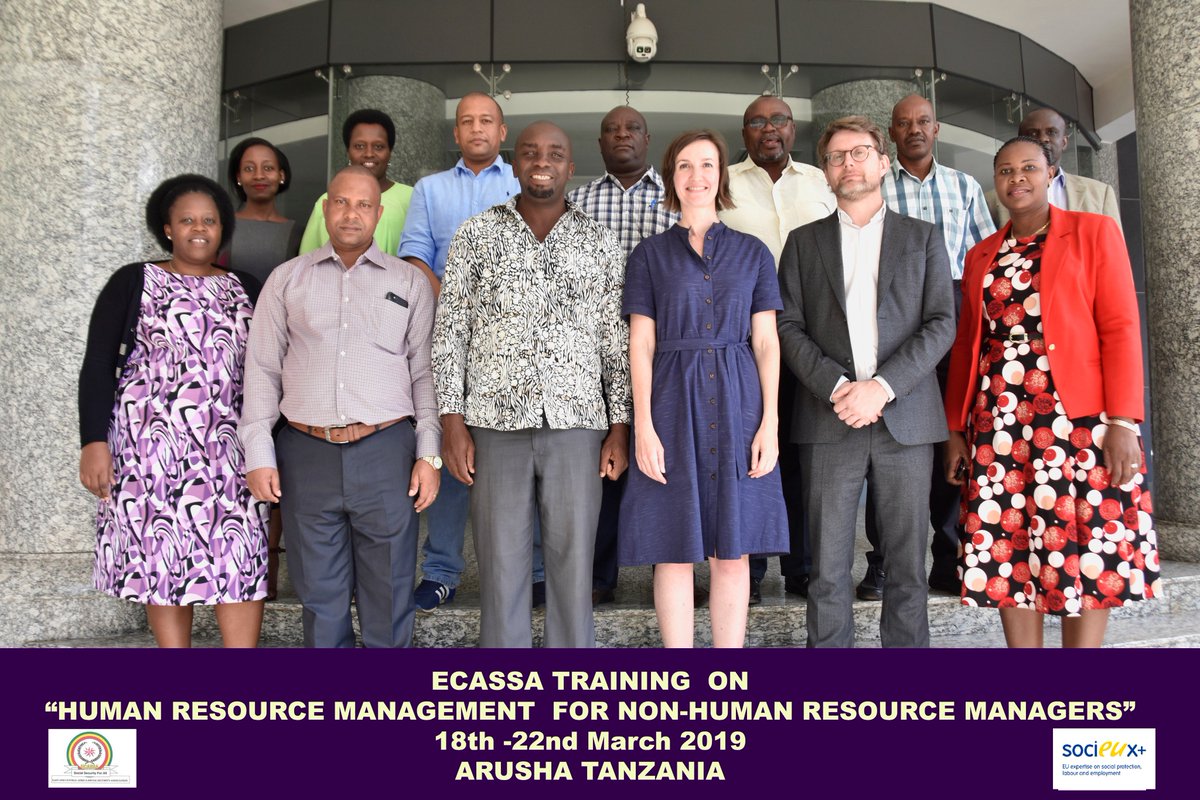 SOCIEUXplus's tweet photo. New workshop in Arusha, #Tanzania, with our partners from the East and Central Africa Social Security Association #ECASSA: Human resource management for non-human resource managers; with Jean-Marc Vandenbergh and Karen De Sutter from #CAPAC Belgium, and Dr. Stanley Chege Karanja https://t.co/PxTmbyQE7X