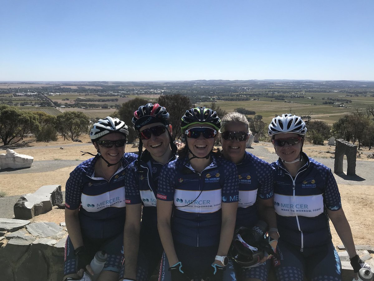 Fuzzyleeza's tweet photo. Day 3: #MercerSuperCycle19 from Murray bridge to Tanunda aka amazing wine country. 150km and another nasty big hill, but smiles all around #MercerActive @lifeatmercer @supercycle_au #cycling @MercerAu https://t.co/APMxpd7NDg