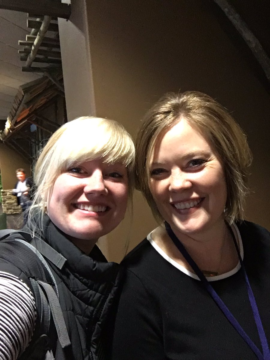 MBHildebrand's tweet photo. So excited to grow my #PLN and connect with people like @catlin, past president of @WEMTAOnline at the #WEMTA19 conference!! #firstwemta https://t.co/G97j7ywd7X