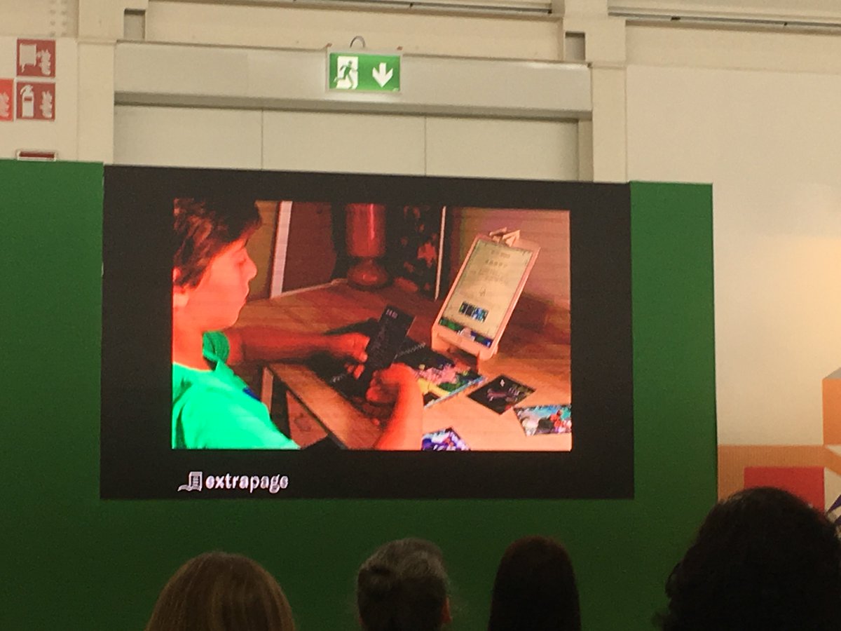 Great to here <a href="/extrapageFR/">extrapage</a> speaking at the digital cafe. A really interesting approach to combine digital and books - keeping the book front and centre but adding value via digital. #BRAWDigital #bcbf19