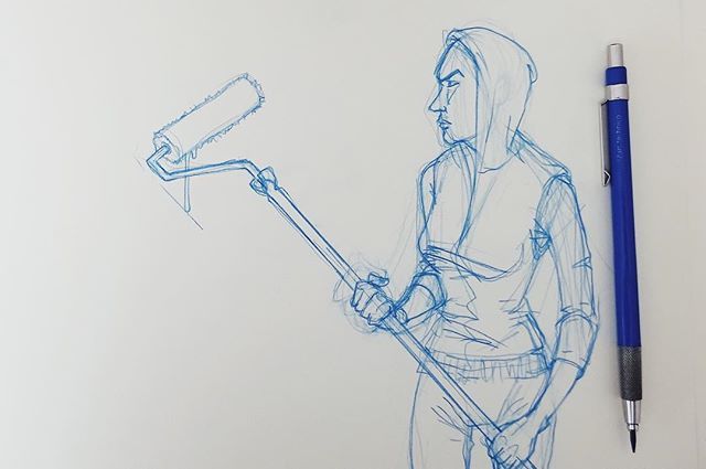 mitchellcenter's tweet photo. #Countercurrent19 artist @ganzeer is busy this week transforming his drawings into large prints for his installation at the bridge at Tony Marron Park off of Buffalo Bayou. Check out this sneak peek image that the artist sent us! 🔥Only one week unti… https://t.co/7Z3O6YhdiE https://t.co/IT0jbRSNQI