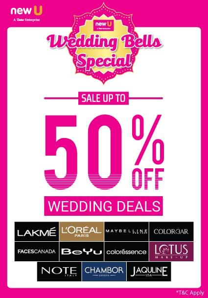 Wedding Bells Special @newu_dabur

#newu #special #weddingdeals #lakme #lorealparis #maybelline #colorbar #facescanada #beyu #coloressence #lotusmakeup #note #chambor #jaquline #kempfortmall #bangalore #bangaloreshopping #malls2shop #mall #mallsinindia
malls2shop.com