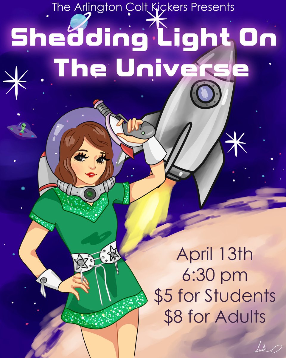 Please mark your calendars for the Colt Kickers “Shedding Light On The Universe” Spring Show!! This won’t be a show you want to miss! Tickets are on sale now, you can buy them from any kicker or at the door! This will be an out of this world experience!!🖖👽✨🖤

cr. Linh D. ❤️