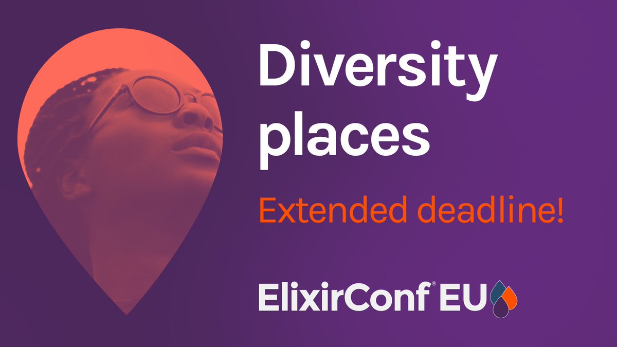 We still have a few diversity places available for next week's #ElixirConfEU in Prague 8-9 April, please send a submission now if you would like to apply for one! ow.ly/3Ipp30oh1xO <a href="/czechitas/">Czechitas</a> <a href="/w_in_tech/">Women in Tech</a> <a href="/ElixirGirls/">Elixir Girls</a> <a href="/WomeninCode/">womenincode</a> <a href="/djangogirls/">Django Girls</a> <a href="/ElixirOutlaws/">Elixir Outlaws</a> @ditaprikrylova