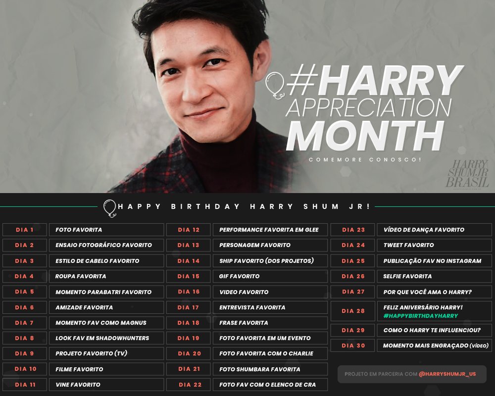  Happy birthday Harry Shum Jr. credits /   
