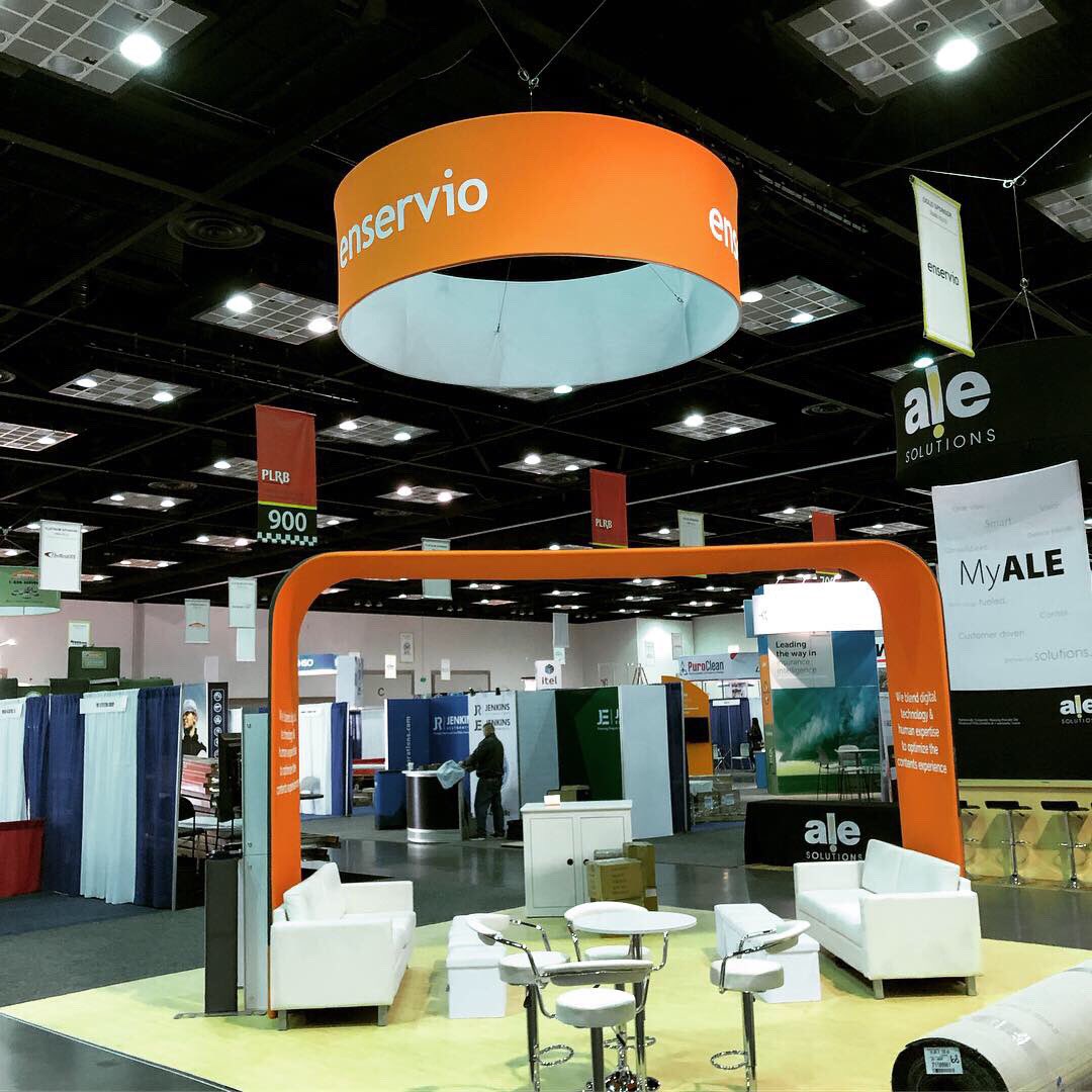 zapcreative's tweet photo. Enservio #exhibit is #tradeshow ready. Visit them today for #PLRB #ClaimsConference2019 at Booth 939 https://t.co/cnpcbaMO3S