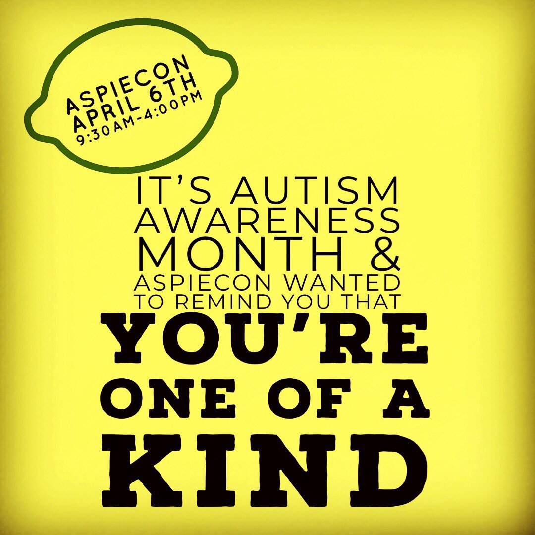 April is Autism Awesomeness month 😎🍋come be awesome with us this weekend. See you guys soon 🍋#tixsavailnow #aspergers #autism #findingyourtribe #autismawarenessmonth #aspiecon2019 @croslandschool @AutismCharlotte @SensaCalm @AutismSocietyNC @sdportaro @AutismAfter18NC
